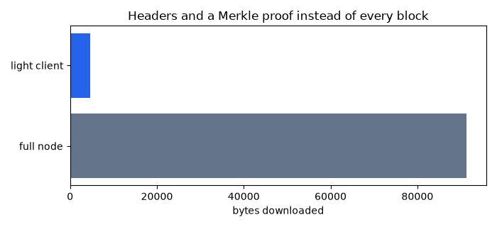 Headers and a Merkle proof instead of every block